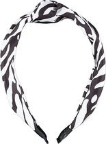 Sarlini - Haarband Zebra - Diadeem - Haar accessoires vrouwen - Zebraprint - Dames - Polyester - zwart - wit