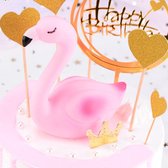Taart Decoratie - Flamingo - Taarttopper - 3D - Ogen Gesloten