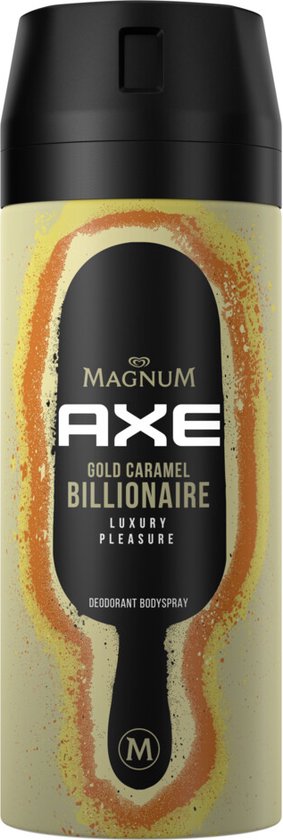 Axe Deodorant Bodyspray Magnum Gold Caramel Billionaire 150 ml | bol