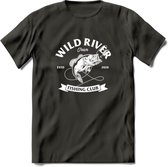 Fishing Club - Vissen T-Shirt | Grappig Verjaardag Vis Hobby Cadeau Shirt | Dames - Heren - Unisex | Tshirt Hengelsport Kleding Kado - Donker Grijs - XL