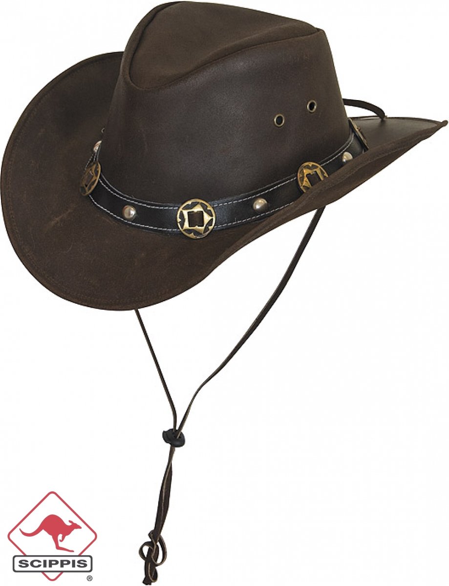 Scippis Concho Hoed – Elegante Lederen Westernhoed