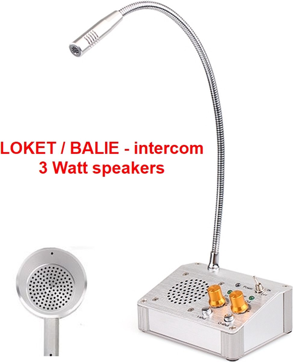 LOKET intercom / BALIE intercom - 3 Watt luidsprekers - Bezoekers intercom - Raam intercom - 4530D