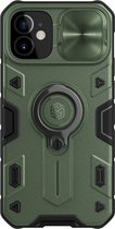 Nillkin CamShield Armor Back Case - Geschikt voor Apple iPhone 12 Mini (5.4") - Groen