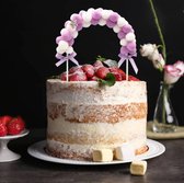 Taart Decoratie - Pom Pom - Taarttopper - Boog - Paars