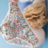 2 slipjes voor babymeisje - Vrolijk patroon - Handgemaakt - 2/3 jaar