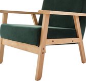 Fauteuil - Fluweel - Comfortabel - Stevig - Donker Groen