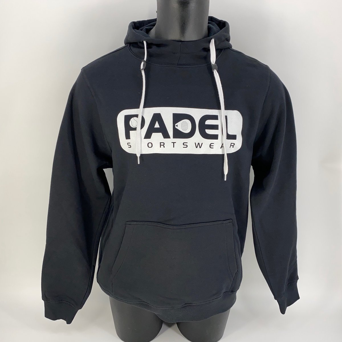 Hoodie Padel Sportswear Zwart / Wit Maat L