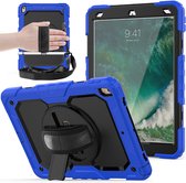 iPad Air 3 / Pro 10.5 Tablet Kids case - Armor Case - Schermbeschermer - ShockProof - Handstrap - met Schouderband - Zwart / Blauw - ZT Accessoires