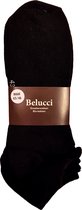 Belucci sneakersokken - bio katoen 10 paar zwart maat 43/46