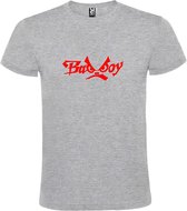 Grijs  T shirt met  "Bad Boys" print Rood size XXL