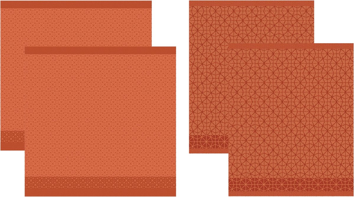 DDDDD 2x theedoek + 2x keukendoek Chrystal - Sienna