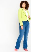 LOLALIZA Cropped tweed blazer - F - Lime - Maat 42
