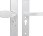 AXA Veiligheidsbeslag (Edge Plus) Aluminium glad: Knop-Kruk (model Wing-Blok) PC55 met kerntrekbeveiliging SKG***