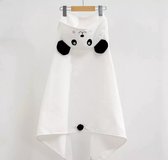 Witte Baby Hoody handdoek - omslagdoek van Baby-Slofje - Panda