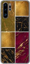 Coque Huawei P30 Pro - Marbre - Or - Zwart - Rose - Siliconen