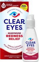 Clear Eyes Maximum Redness Relief XXL - Oogdruppels Tegen Super Rode Ogen, Droge Ogen, Branderige Ogen & Geïrriteerde Ogen - 1x30ML ✉️