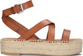 Shabbies 154020038 Sandalen - Dames - Cognac - Maat 40