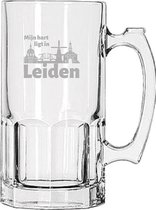 Gegraveerde Bierpul 1ltr Leiden
