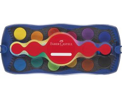 foto van Faber-Castell waterverf set - doos Connector - 24 kleuren +1 tube wit - FC-125020
