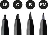 Stylo à dessin FC PaP étui à crayons 4 pcs. 199 largeurs de trait noir 1,5, C, B, FM