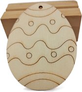 set van 10 houten paashangers - paasversiering - Pasen diy - paasdecoratie