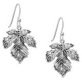 EAR IT UP - Oorbellen - Blad - Esdoorn - Haak - Geoxideerd 925 sterling zilver - Leaf - 30 x 17 mm - 1 paar