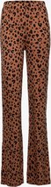 TwoDay meisjes flared broek met luipaardprint - Bruin - Maat 134/140