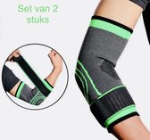 Chibaa - 2 stuks - Armbrace - Ondersteuning Brace - Elleboog Brace - Tennis Elleboog - Golf Arm - Tennisarm Brace - Elleboog Ondersteuning - Artrose - Reuma - Pijn arm - Maat LARGE - set van 2 stuks