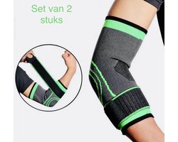 Chibaa - 2 stuks - Armbrace - Ondersteuning Brace - Elleboog Brace - Tennis Elleboog - Golf Arm - Tennisarm Brace - Elleboog Ondersteuning - Artrose - Reuma - Pijn arm - Maat LARGE - set van 2 stuks