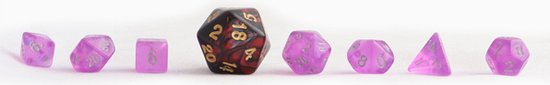 Thumbnail van een extra afbeelding van het spel Dobbelsteen - Tiny 10mm (klein) dice Purple dobbelstenen voor o.a. Dungeons & Dragons