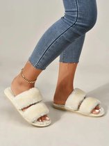 Dames Slippers Fuzzy pantoffels Modieus Vlak Slipper