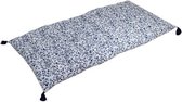 DEKO & CO Lang kussen met kwastjes - 60 x 120 cm - Blauw