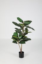 Ficus elastica - rubberboom - kunstplant - topkwaliteit plant - kamerplant - 91 cm hoog