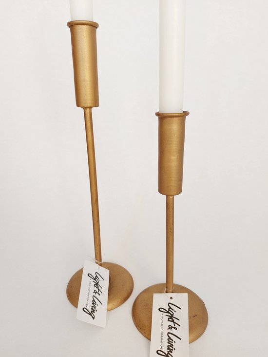 Light & Living Kandelaar Kaarsenhouder set 2 stuks Goud