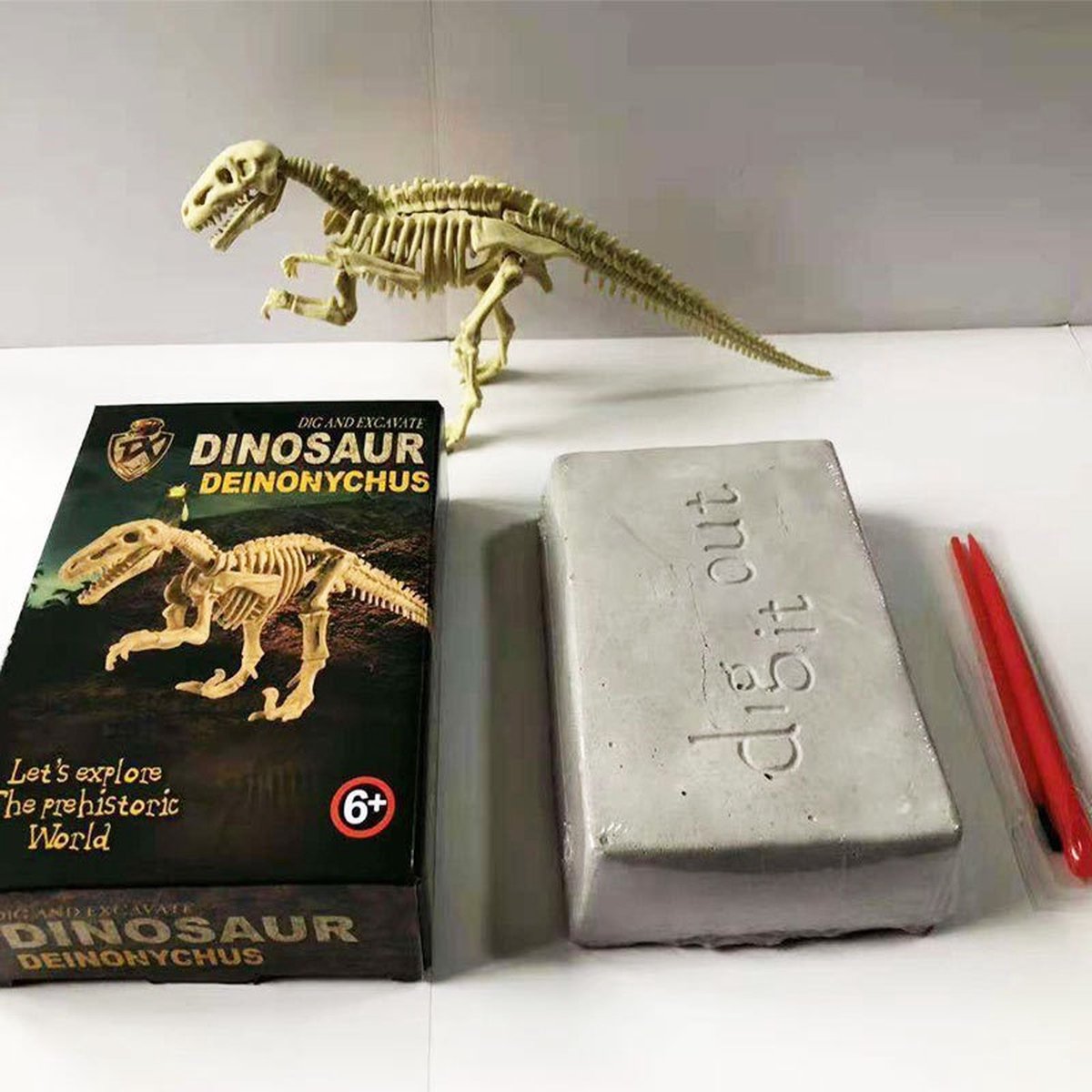 Regan Kameraad Conjugeren Dinosaurus opgravingsset - Deinonychus - Speelgoed - Dino fossiel | Games |  bol.com