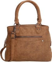 Nuba Kleine Dames Handtas met Schouderband Leer Look – Cognac Bruin