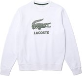 Lacoste Crew Fleece Sweatshirt Heren - sportshirts - wit - maat M