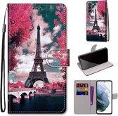 Fonu Samsung Galaxy S22 Hoesje - Boekmodel Eiffel Toren