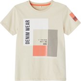 Name it t-shirt jongens - beige - NKMdanso - maat 116
