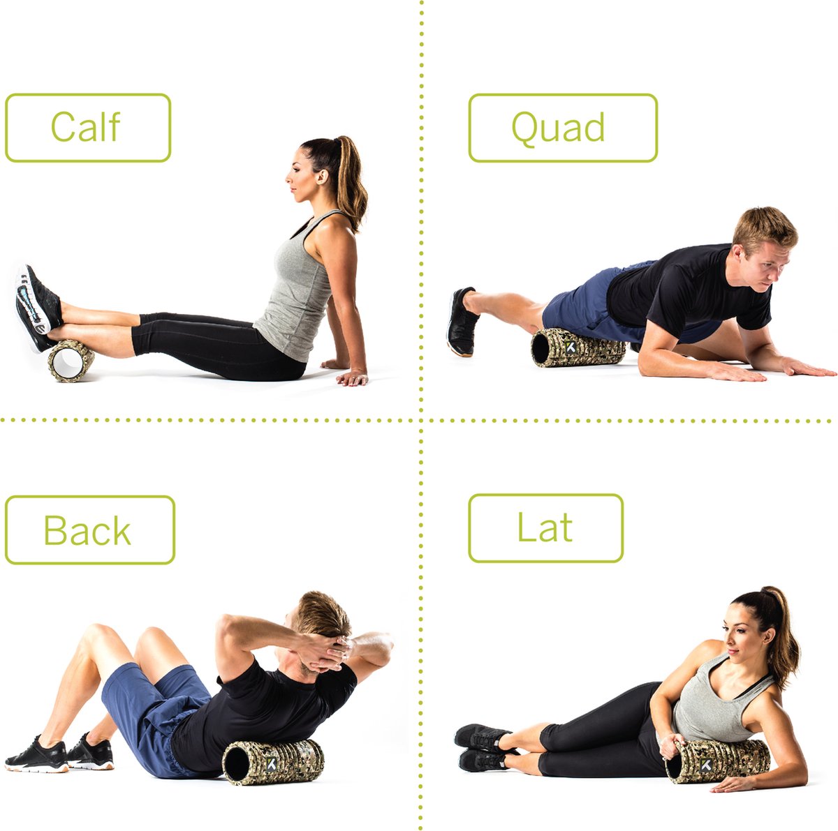 TriggerPoint - The Grid 1.0 Foam Roller - 33cm - Camo - Schuim - Massage Roller - Yoga - Pilates - Fitness thumbnail 5