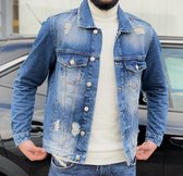 JJIALVIN JJJACKET Spijkerjas Voor Mannen Amerikaanse Denim Jas Brief Borduurwerk Jas Punk Streetwear Fall Jas Voor Mannelijke Bomberjack Mannen Casual Print Hip Hop Jassen - Maat L