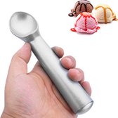IJsschepper - Zand (MAT) Zilver -  IJsschep - Italiaans model -  IJsdipper- ijsbollepel - ijsschep - Aluminium-  Professioneel
