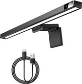 Frobin Bureaulamp - Computer Laptoplamp - 3 Kleuren Dimbare Lamp - Hangende Monitorlamp Voor LCD-monitor - USB Oplaadbaar