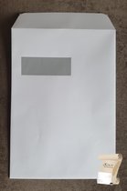 C4 Akte Envelop met venster links (229 x 324 mm) - 120 grams met stripsluiting - 25 stuks