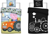 KD® - Peppa Pig Baby Dekbedovertrek Brum Brum - 100 x 135 cm - Katoen - Glow in the Dark