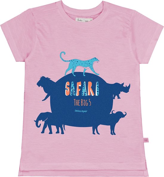 Smitten Organic - T-shirt à manches courtes Rose ' Safari Big Five Guide'