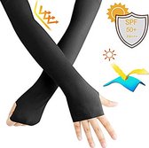 Compressie Arm Sleeves - Zwart - Arm Sleeve – Armwarmers - Running Sleeves - UV - Bescherming - Fietsen - Voetbal - Buitensport - Wintersport - Maat S/M