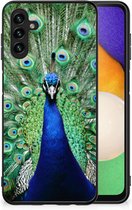 GSM Hoesje Geschikt voor Samsung Galaxy A13 5G | Geschikt voor Samsung Galaxy A04s Siliconen Back Cover met Zwarte rand Pauw