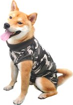 Sharon B - medical pet shirt hond - camo grijs - maat XS - honden romper - na operatie - recovery suit - operatieshirt - alternatief voor hondenkraag, hondenkap en beschermkraag