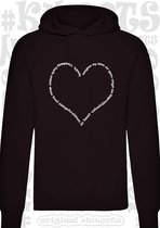 IK HAAT VALENTIJNSDAG heren hoodie - Zwart - Maat XXL - lange mouwen - Met capuchon en steekzakken - leuke hoodies - Trui - Sweater - Grappige teksten - quotes - kwoots - Valentine